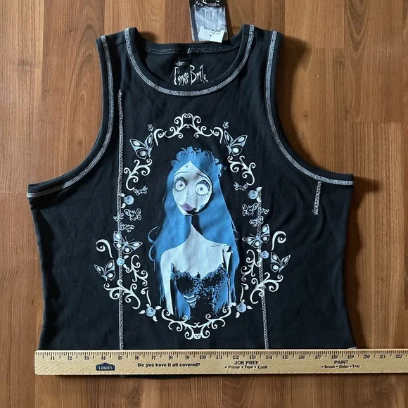 NWT Corpse Bride Emily Ribbed Girls Crop Tank Top size 2X - Picture 4 of 7